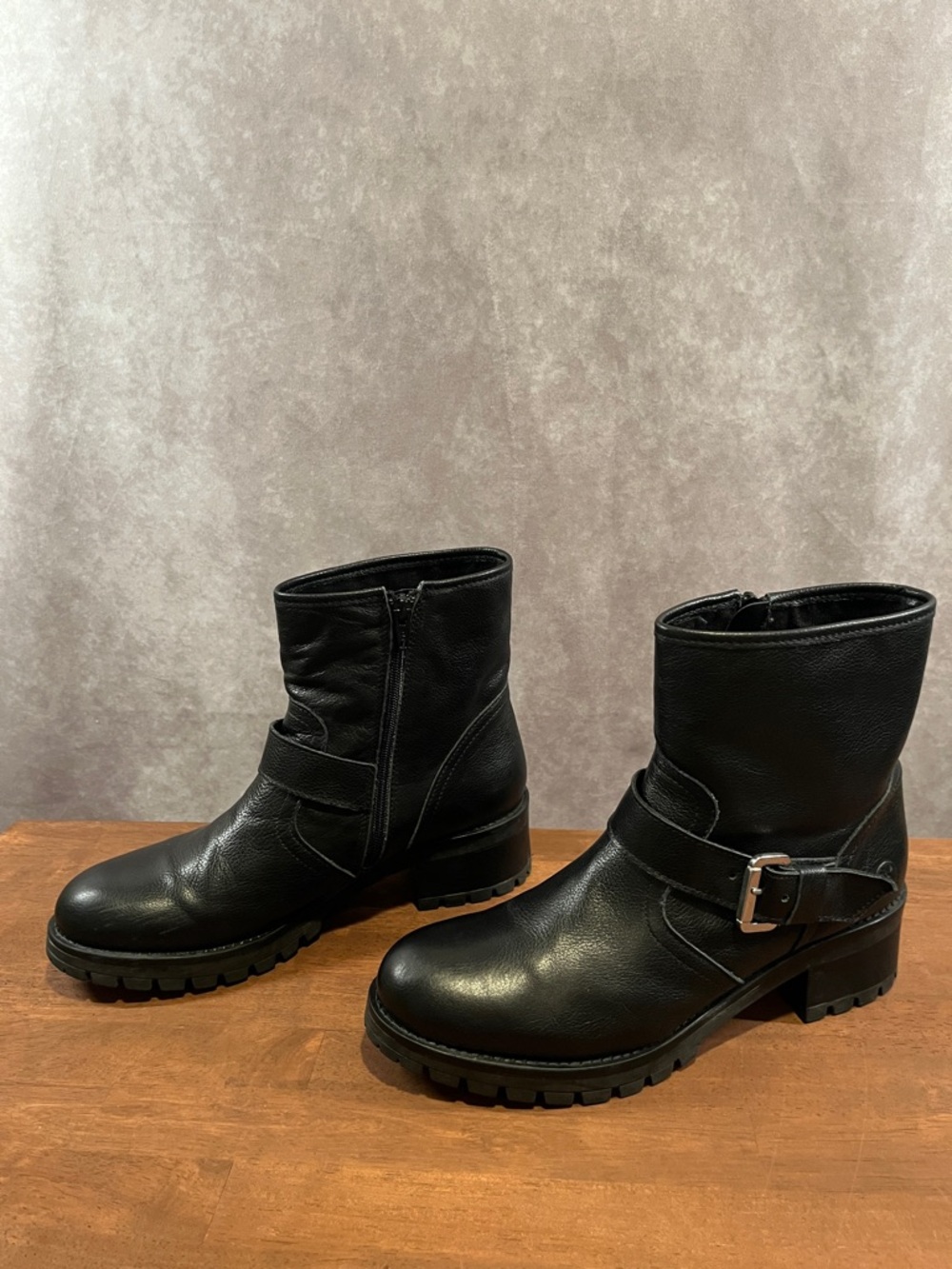 Bronx Motorcycle Vegan Leather Boots Platform size 40 / 8.5-9